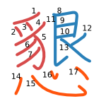 懇 stroke order